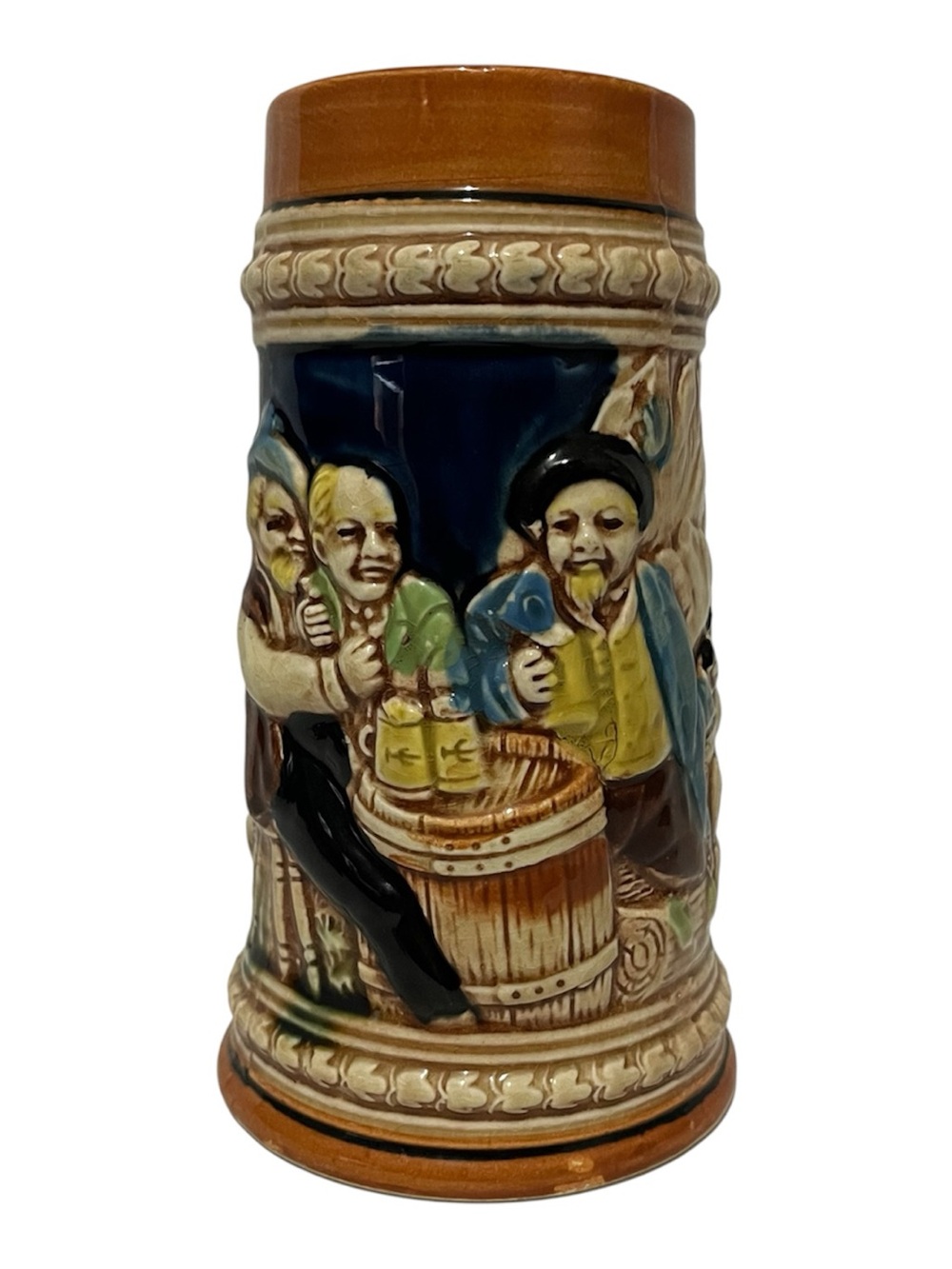 Vintage German-Style Ceramic Beer Stein - Multicolor